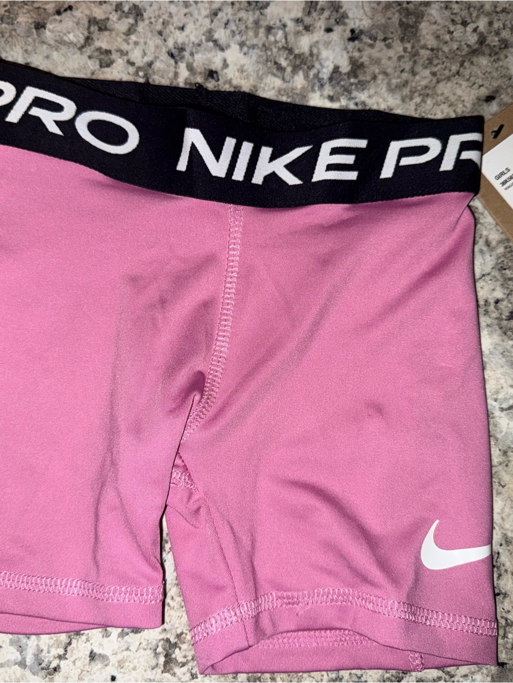 Nike Kids Pink Pro Performance Compression Shorts